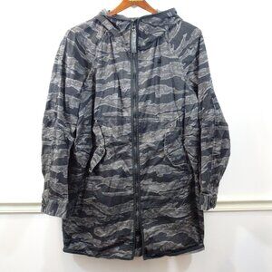 G-Star Raw Men Military Jacket M Green Navy Camo Sporty Full Zip Hooded Long